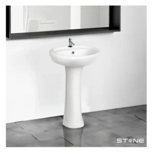 Lavabo cerámico con pedestal